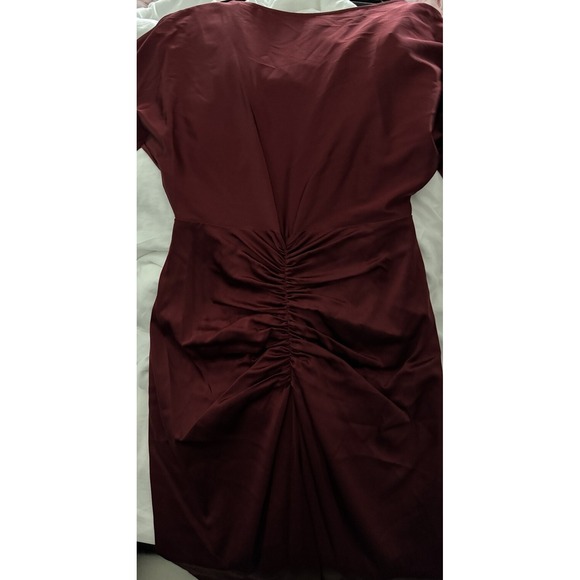 Veronica Beard Sabri stretch silk charmeuse burgundy red holiday dress Sz 2 $698 - Picture 4 of 6